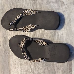 3 for $10 Ardene Leopard print flip flops